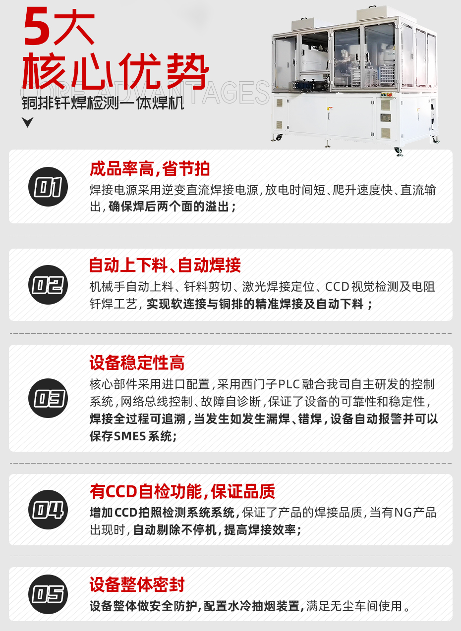 銅排釺焊檢測一體香蕉国产免费视频核心優勢