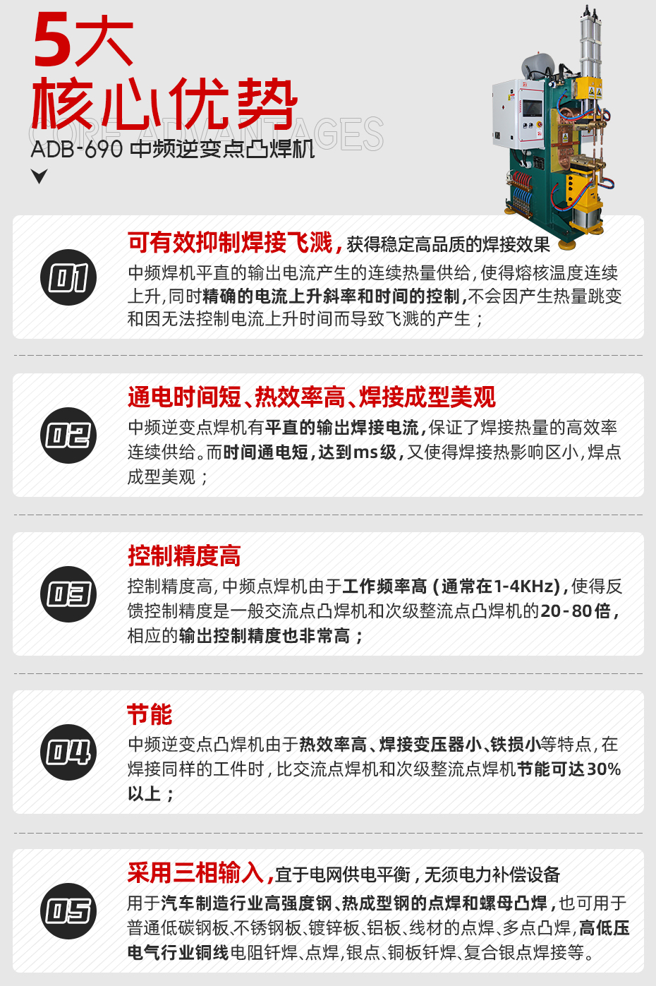 ADB-690中頻逆變點香蕉国产免费视频核心優勢